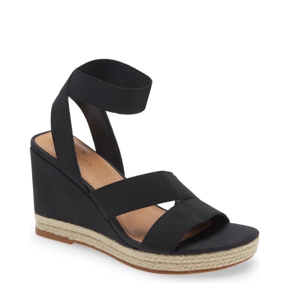 Caslon Black Libbie Wedge Sandal - Size 9.5 👠
